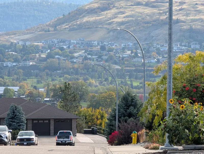 Newer East Hill homes looking out over the valley