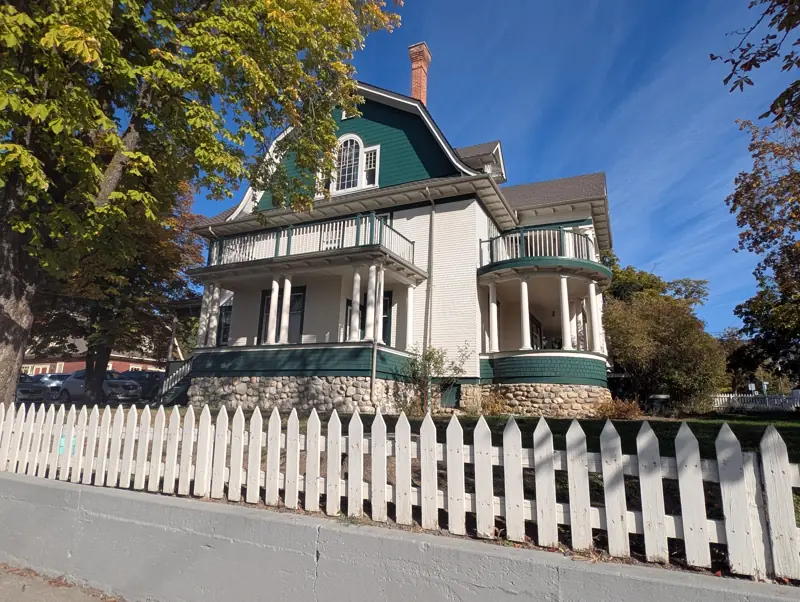The S.C. Smith House behind its white picket fence